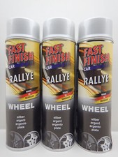 3x FAST FINISH CAR RALLYE FELGENSILBER SILBER FELGEN LACK KFZ LACKSPRAY 500ml