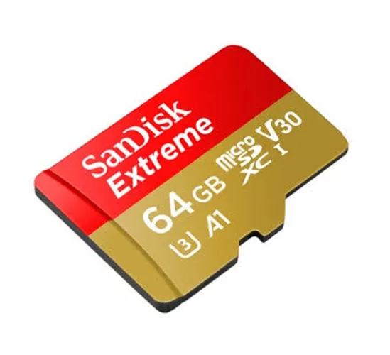 Sandisk 64GB Micro Extreme SD card for GoPro Hero 12 11 10 5 4 black silver  surf