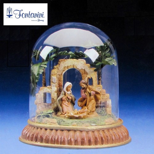 Fontanini HOLY FAMILY - NATIVITY 7" Drydome Figurine Glass Roman Inc 50187 MIB