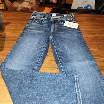 NEW Edwin Bree Crop Slim Straight Denim Jeans Blue 24x24 MSRP 168