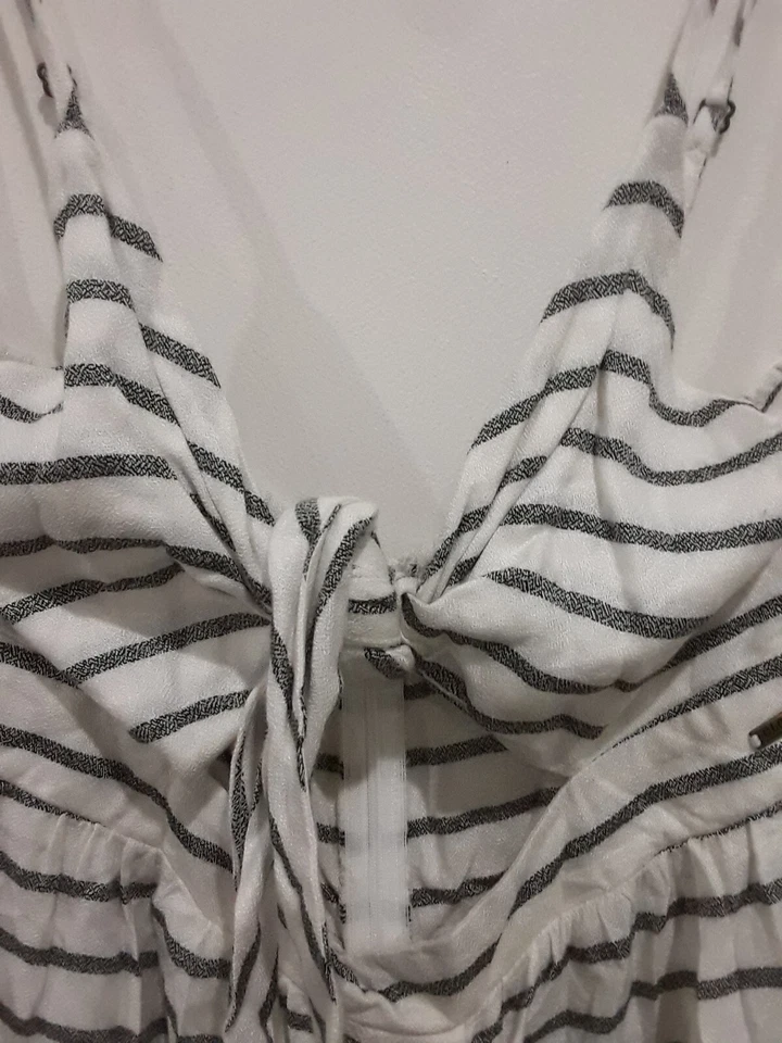 Vestido Element Mujer Talla 12 Corte con Corbata Frontal Abotonada Verano Rayas Foto 2 de 4