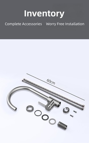 Grifo de cocina acero inoxidable cepillado agua caliente y fría para fregadero de cocina - Imagen 7 de 9