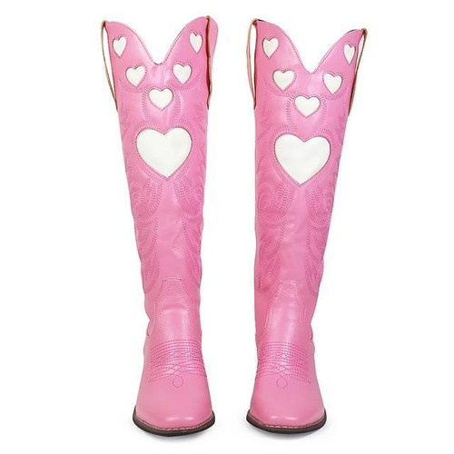 New Fashion Colorful Love Heart Colorful Ridding Boots for Women Cowgirl Boots - Picture 29 of 32