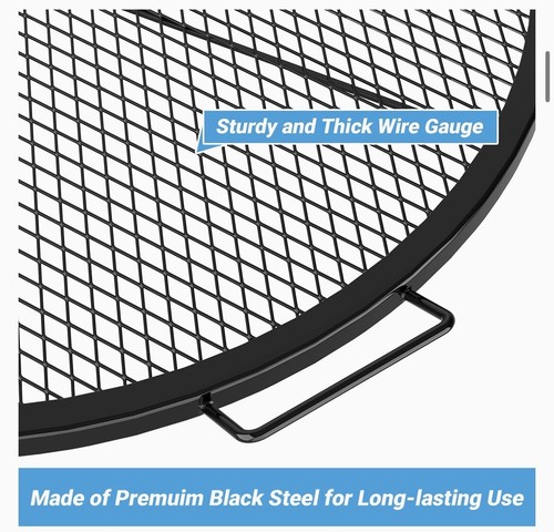 Stanbroil Heavy Duty X-Marks Fire Pit Cooking Grill Grate with Support XWire 30” - Afbeelding 10 van 11