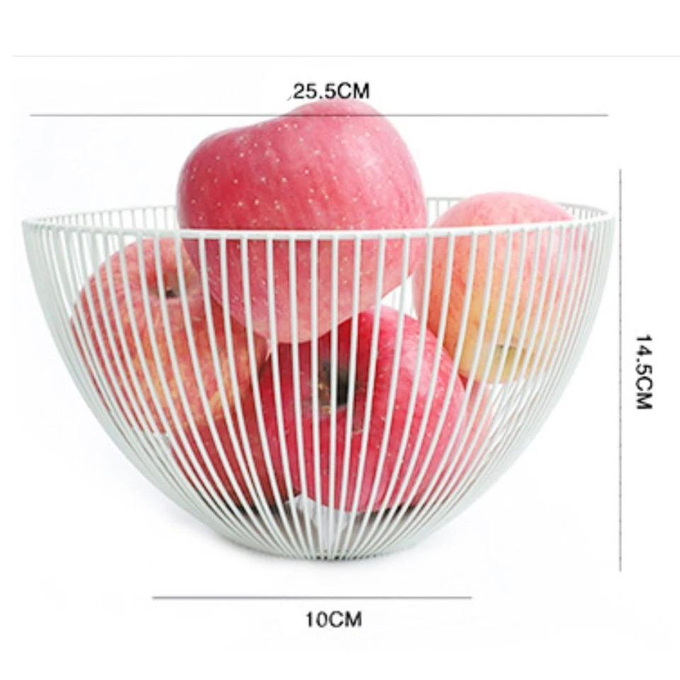 Obstkorb Brotkorb Eisenkorb Metall Geschenkkorb Drahtkorb Gold Schwarz Lila Weiß - Bild 3 von 3