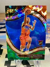 2020-21 Theo Maledon Panini Select Red White Green Ice Courtside Rookie RC #267