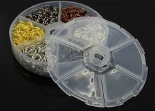 8MM JUMP RING MIX in Box 6 Colors Silver Gold Brass Copper Black Unplated 700+