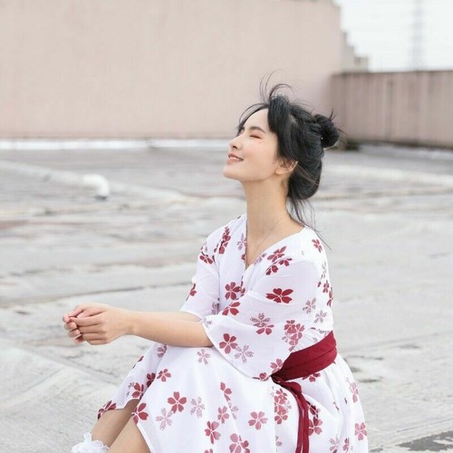 Lady Japanese Sakura Kimono Dress Chiffon V Neck Lolita Costume 3/4 Sleeve Chic - Picture 4 of 10