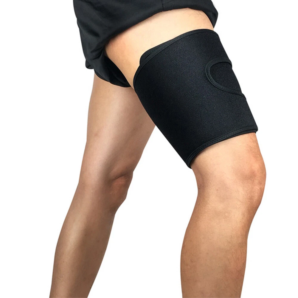 Thigh Brace Support Hamstring Wrap Compression Sleeve Trimmer for