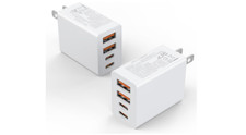 USB Type C Charger Block Wall Plug Multiport Power Adapter Fast Charging 2 Pack