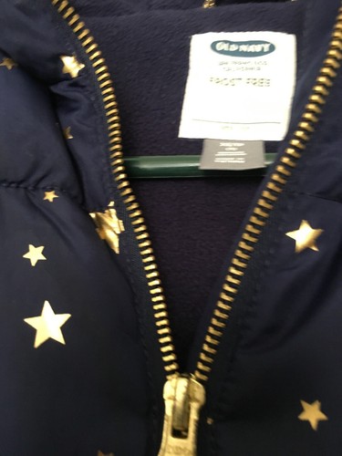 Old Navy Girls Coat Jacket Zip Up Stars Size XS - Picture 4 of 10