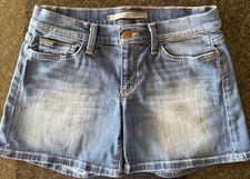 Joes Jeans Denim Shorts Womens 26 Midrise Denim Blue Jean Dark Wash Distressed