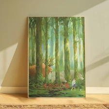 Princess Mononoke Poster – Studio Ghibli Wall Art Print for Anime Lovers