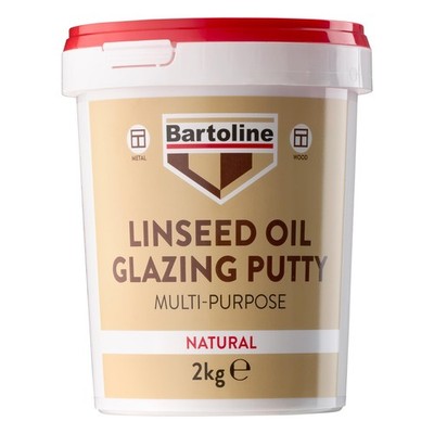Bartoline Mehrzweck Leinöl Kitt Verglasung Holz Stahlrahmen natur 2 kg
