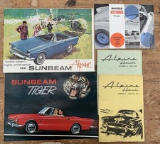 Sunbeam Alpine & Tiger Promotional Brochure Plus Alpine Hern Club Booklets 21/22