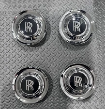 4 Pc Floating Chrome Wheel Center Caps for Rolls Royce 7.2in | ОEМ Quality