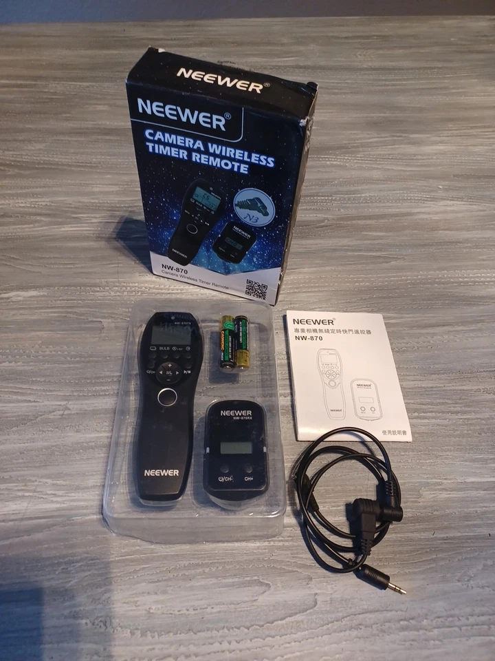 Wireless Camera Timer Remote Control-Neewer NW-870 With Box And Manual ! MINT  - Image 2 of 4