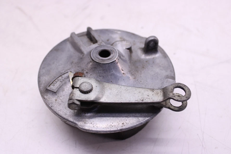 Kawasaki KD100 1976 OEM placa de zapata de tambor de freno delantero  Foto 2 de 4