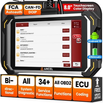 ANCEL DS600 Elite Car OBD2 Diagnostic Tool Bidirectional Oil ABS IMMO Service