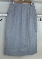 Vintage Fairfield NWT Blue White Pinstripe Pencil Skirt High Waist Preppy