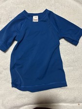 Hannah Anderson taglia 5 protezione eruzioni cutanee da nuoto ragazzo manica corta blu