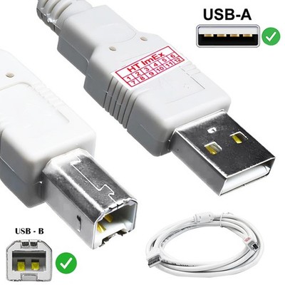Weiß USB Anschlusskabel Drucker Scanner EPSON PictureMate 290, 500, 280, PM225