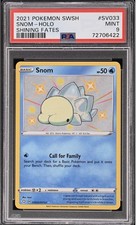 2021 POKEMON SWORD & SHIELD SHINING FATES #SV033 SNOM HOLO PSA 9