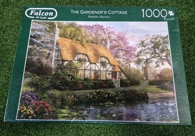 Falcon De Luxe 1000 Piece Jigsaw Puzzles  The Gardeners Cottage New Sealed 