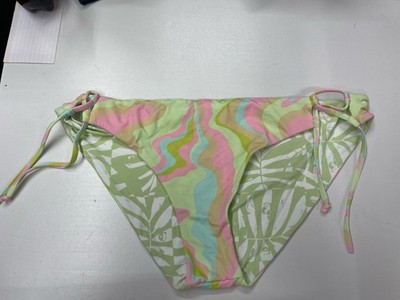 Roxy Tropics Hype Side Tie Reversible Bikini Bottoms, Sz Xl Summer Beach Retro