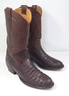 CODY JAMES BLACK 1978 MEN'S 8.5 D CHAPMAN CAIMAN BELLY COWBOY BOOTS MEDIUM TOE