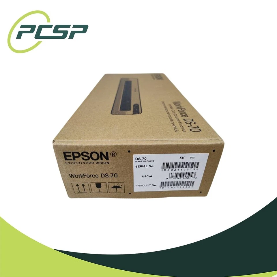 Genuine New Epson WorkForce DS-70 Portable Color Document Scanner USB B11B252202 - Image 2 of 4