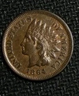 1864 L bronze  Indian Head Cent super original AU++