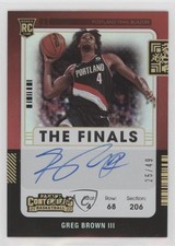 2021 Contenders Variation The Finals Ticket 25/49 Greg Brown III #136 Auto 01wt