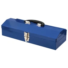 16" Portable Steel Tool Box W/ Metal Latch Closure for car, truck, tractor,house