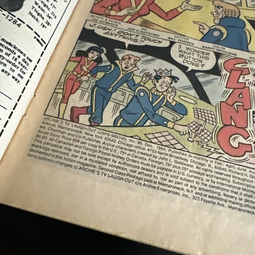 Archie’s TV Laughout Comic No. 98 December 1985 BB Archie Comic Book - Picture 12 of 20