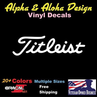 Titleist Die Cut Vinyl Decal Window Wall Car Truck