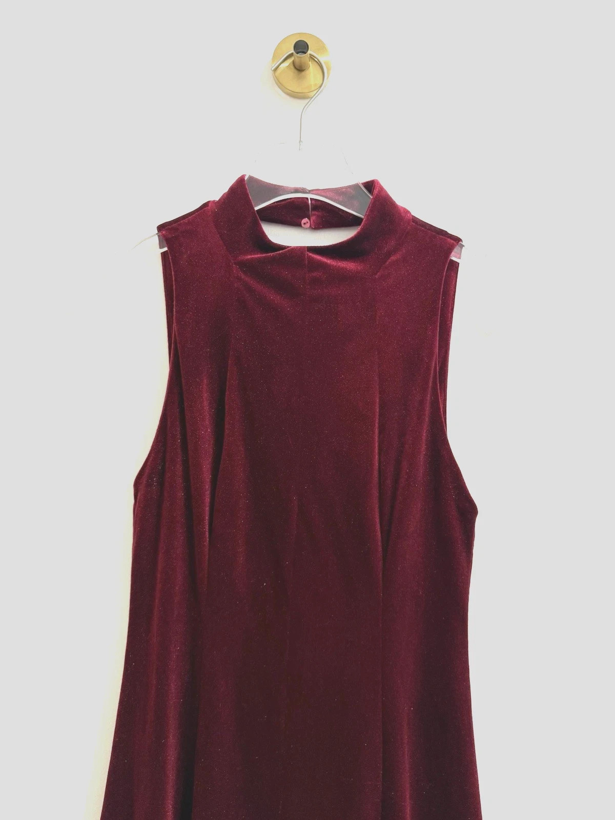 Zara Burgundy Velvet Midi Dress Size M Ref 9934/854/605 RRP £39.99 thumbnail 9