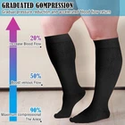 1-3Pair Unisex Plus Size Wide Calf Compression Socks 15-20mmHg Knee High Support