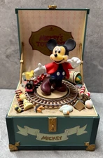 Schmid Mickey's Toy Chest Music Box with Motion Toyland