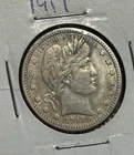 1911 Barber Quarter 25c Silver NICE DETAILS