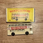 Matchbox Lesney 74 Daimler Double Decker bus Esso Extra Petrol cream