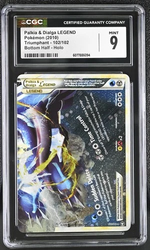 CGC 9 MINT Palkia & Dialga LEGEND Triumphant Bottom 102/102 Holo Pokemon Card