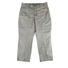 Lee Capri Jeans Size 14 Medium Gray Straight Leg Mid Rise Cotton Blend