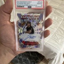 Topps 2024 Bowman's Best Jackson Holliday Lava /50 Auto PSA 10