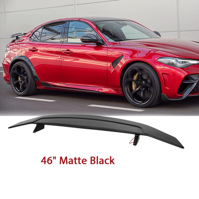 46'' Black Rear Flat Trunk GT Spoiler Wing w/LED Light For Alfa Romeo Giulia S