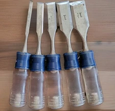 Set/5 SEARS CRAFTSMAN Wood Chisel Set Vintage Carpentry Tools