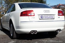 FOX Komplettanlage ab Kat. Audi A8 4E 3.7l 4.2l kurzer Radstand re li je 2x80mm