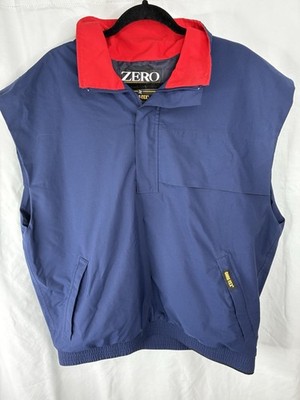 Zero Restriction GORE-TEX Mens Golf Outerwear Navy Blue/ Red Vest XL Made In USA