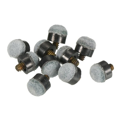 10Pcs 11mm Dia Screw-on Pool Cue Tip Replacement Billiard Stick Tips Grey