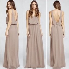 Show Me Your Mumu Kendall Dune Brown Formal Chiffon Maxi Dress Size XXL